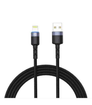 Tellur Data cable USB to Lightning LED, Nylon Braided, 1.2m black