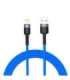 Tellur Data Cable USB to Lightning with LED Light, 3A 1.2m Blue
