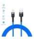 Tellur Data Cable USB to Lightning with LED Light, 3A 1.2m Blue