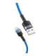 Tellur Data Cable USB to Lightning with LED Light, 3A 1.2m Blue