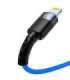 Tellur Data Cable USB to Lightning with LED Light, 3A 1.2m Blue