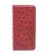 Tellur Book case Ostrich Genuine Leather for iPhone 7 red