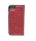 Tellur Book case Ostrich Genuine Leather for iPhone 7 red