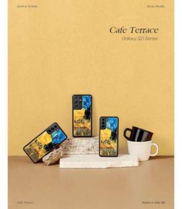 iKins case for Samsung Galaxy S21+ cafe terrace black