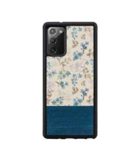 MAN&WOOD case for Galaxy Note 20 blue flower black