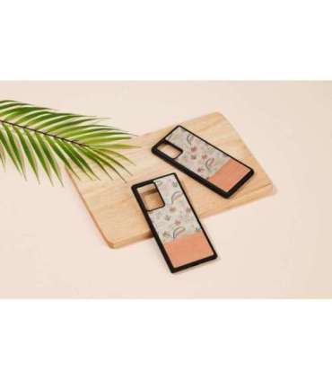 MAN&WOOD case for Galaxy Note 20 pink flower black