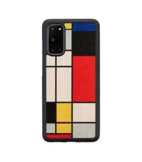 MAN&WOOD case for Galaxy S20 mondrian wood black