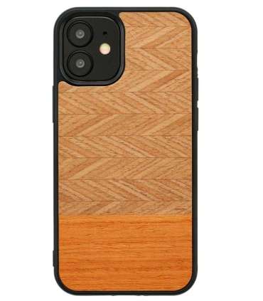 MAN&WOOD case for iPhone 12 mini herringbone arancia black