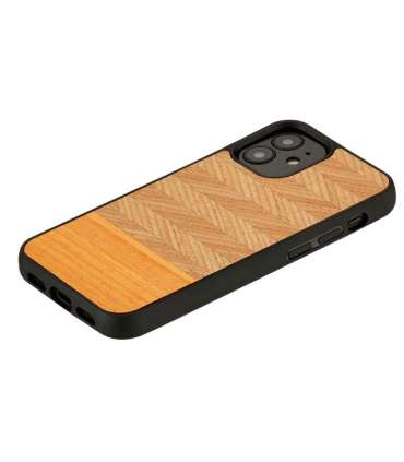 MAN&WOOD case for iPhone 12 mini herringbone arancia black