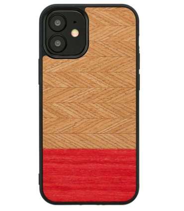 MAN&WOOD case for iPhone 12 mini herringbone azalea black