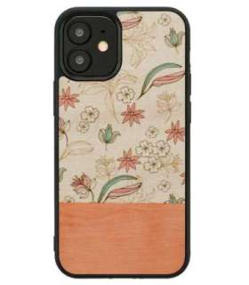 MAN&WOOD case for iPhone 12 mini pink flower black