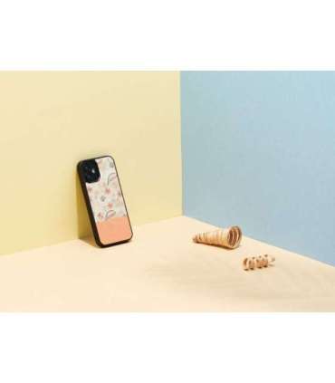 MAN&WOOD case for iPhone 12 mini pink flower black
