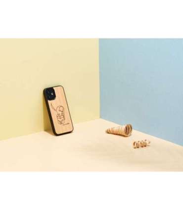 MAN&WOOD case for iPhone 12 mini cat with red fish