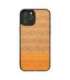 MAN&WOOD case for iPhone 12/12 Pro herringbone arancia black