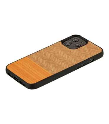 MAN&WOOD case for iPhone 12/12 Pro herringbone arancia black