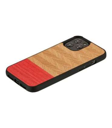 MAN&WOOD case for iPhone 12/12 Pro herringbone azalea black