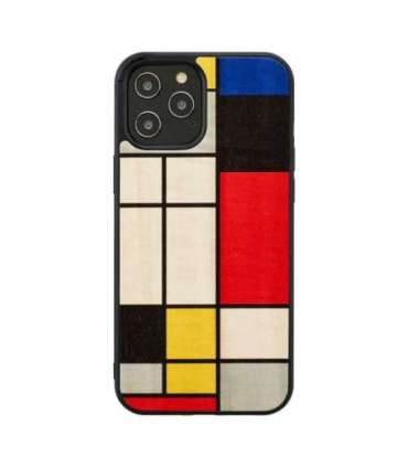 MAN&WOOD case for iPhone 12/12 Pro mondrian wood black