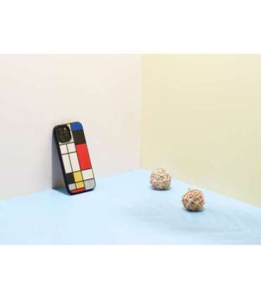 MAN&WOOD case for iPhone 12/12 Pro mondrian wood black