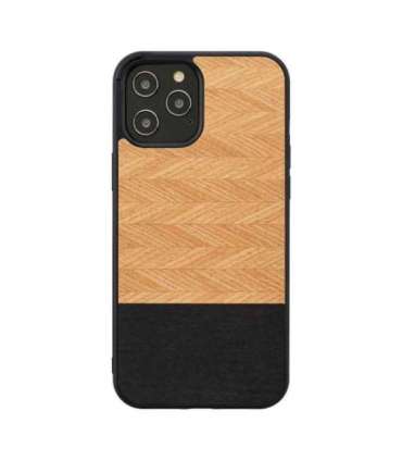 MAN&WOOD case for iPhone 12 Pro Max herringbone nero black