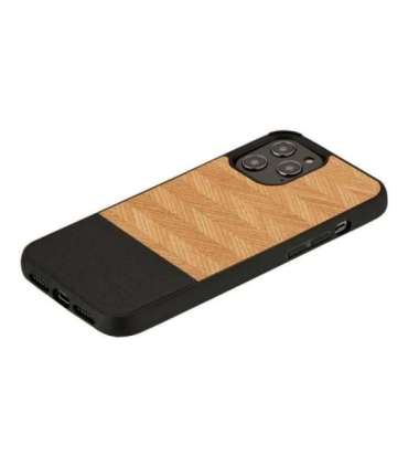 MAN&WOOD case for iPhone 12 Pro Max herringbone nero black