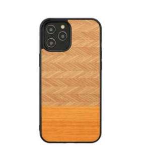 MAN&WOOD case for iPhone 12 Pro Max herringbone arancia black