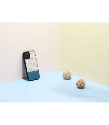 MAN&WOOD case for iPhone 12 Pro Max blue flower black