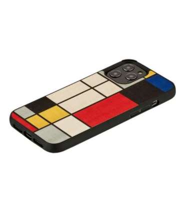 MAN&WOOD case for iPhone 12 Pro Max mondrian wood black