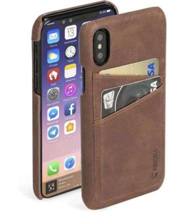 Krusell Sunne 2 Card Cover Apple iPhone X vintage cognac (61104)