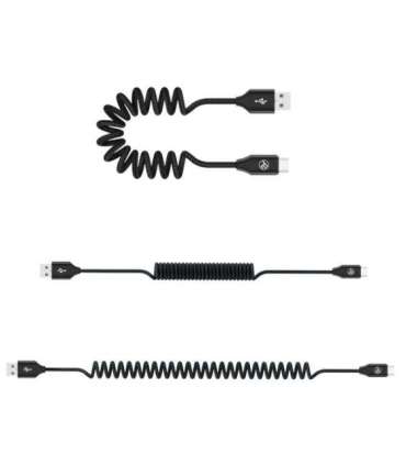 Tellur Data Cable Extendable USB to Type-C 3A 1.8m Black