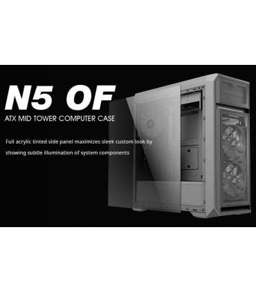 Zalman N5 OF ATX, White LED x3, ODD