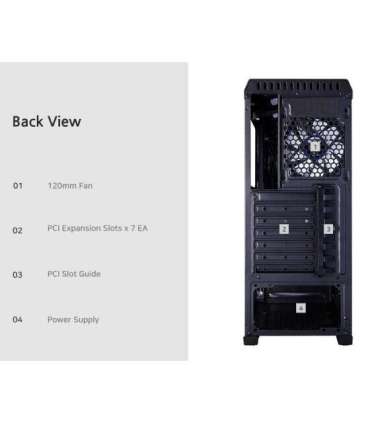 Zalman N5 TF ATX, RGB fan x4, T/G