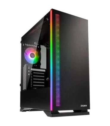 Zalman S5 Black ATX, RGB fan + fan, T/G