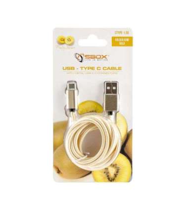 Sbox USB-TYPEC-15G USB-Type C M/M 1.5m Fruity Gold