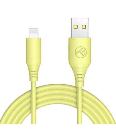 Tellur Silicone USB to Lightning Cable 3A 1m Yellow
