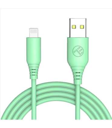 Tellur Silicone USB to Lightning Cable 3A 1m Green