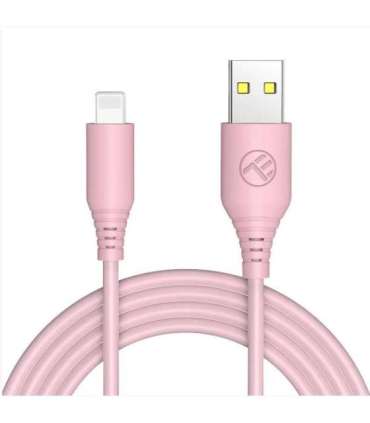 Tellur Silicone USB to Lightning Cable 3A 1m Pink