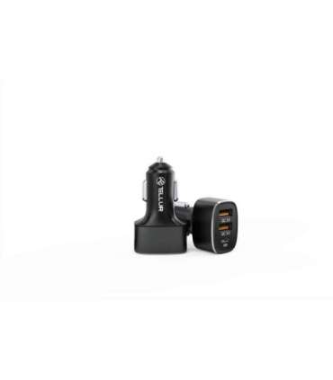 Tellur Car Charger FCC9, 56W, 9A (2XQC 3.0 + PD20W) black