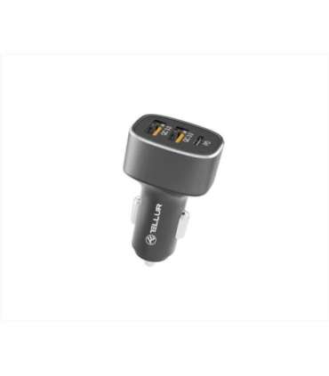 Tellur Car Charger FCC9, 56W, 9A (2XQC 3.0 + PD20W) black