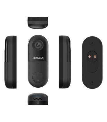 Tellur Smart WiFi Video DoorBell 1080P, PIR, Wired Black