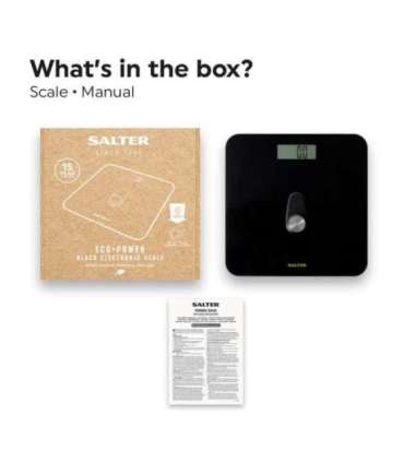Salter 9224 BK3RFEU16 Eco Power Digital Bathroom Scale Black