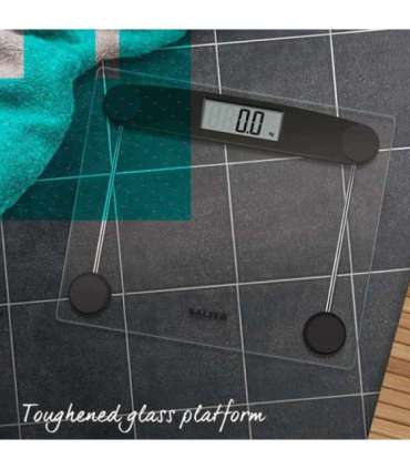 Salter 9208 BK3R Compact Glass Electronic Bathroom Scale