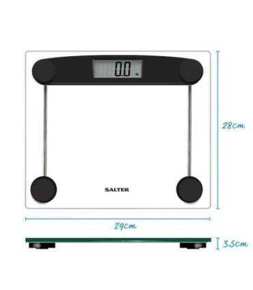 Salter 9208 BK3R Compact Glass Electronic Bathroom Scale