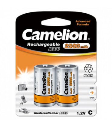 Rechargeable Batteries Ni-MH C size (R14), 2500 mAh, 2-pack