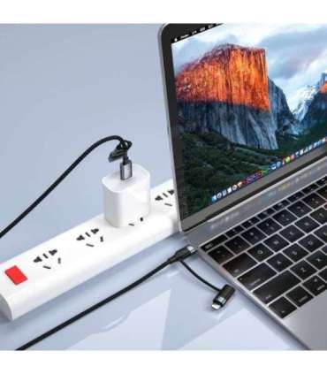 Tellur 4in1 Cable USB/Type-C to Type-C (PD65W)/Lightning (PD20W) 1m Black