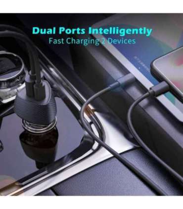 Tellur FCC10 car charger 38W, 6A (PD20W + QC3.0) black