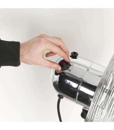 Beldray EH3263VDE chrome pedestal fan