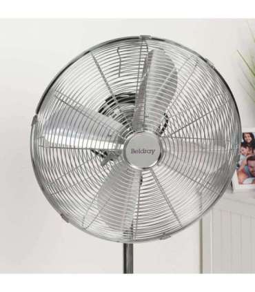 Beldray EH3263VDE chrome pedestal fan