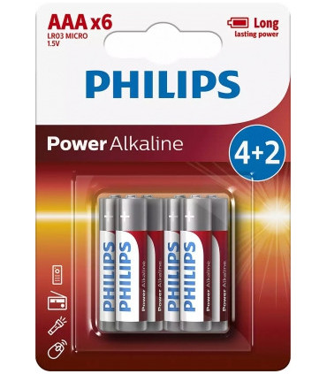 LR03P6BP/10 Power Alkaline AAA / 6 pcs