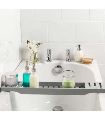 Beldray LA065018GRYUFEU7 ANTIBAC BAMBOO BATH RACK GREY