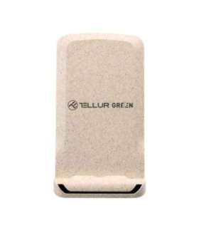 Tellur Green Qi wireless fast desk charger, 15W, Cream